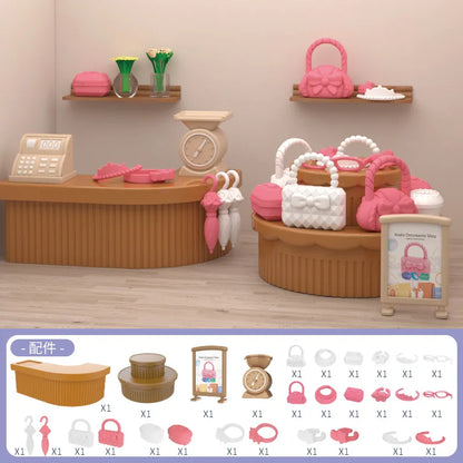 Mini Supermarket Dollhouse Toys Pretend Shopping Educational Play Set