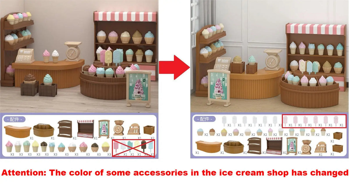 Mini Supermarket Dollhouse Toys Pretend Shopping Educational Play Set