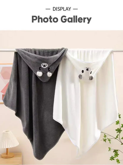 Baby Hooded Bath Towel Soft Absorbent Newborn Swaddle Wrap Blanket