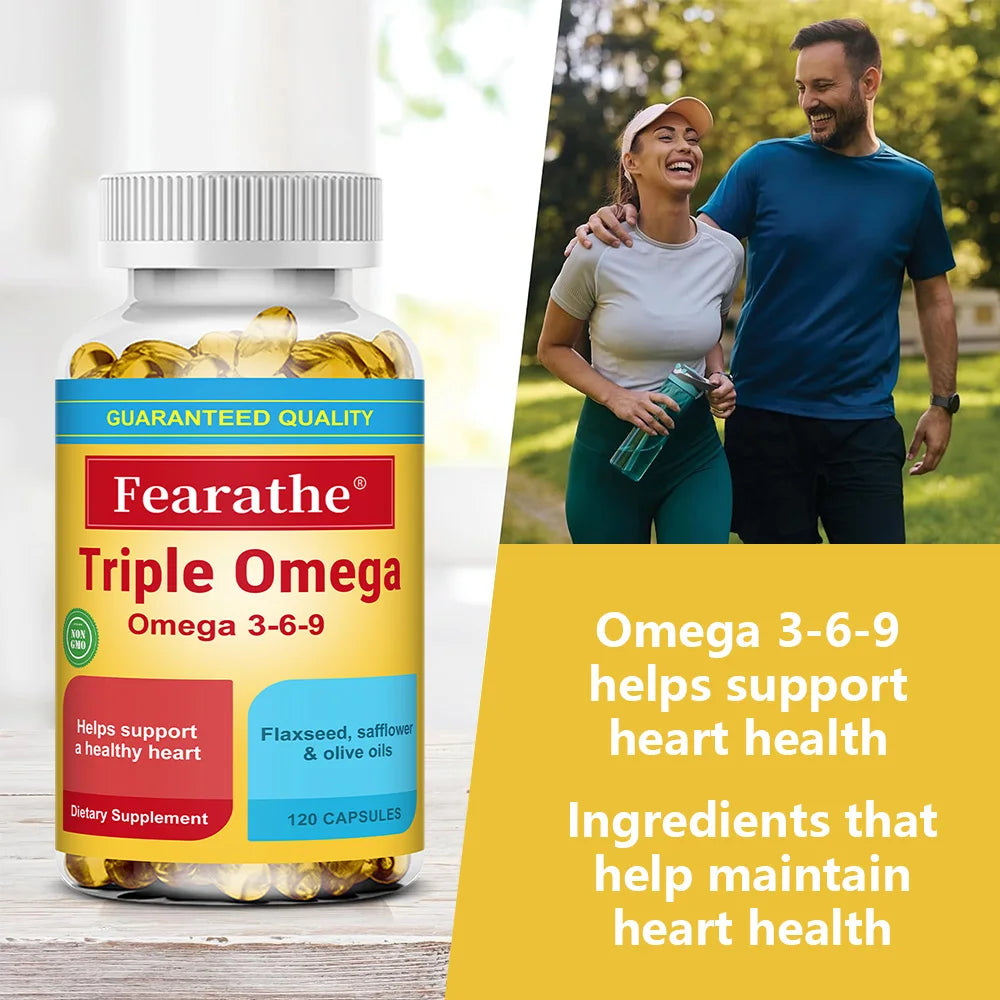Omega 3 6 9 Capsules Essential Fatty Acids Daily Wellness Support