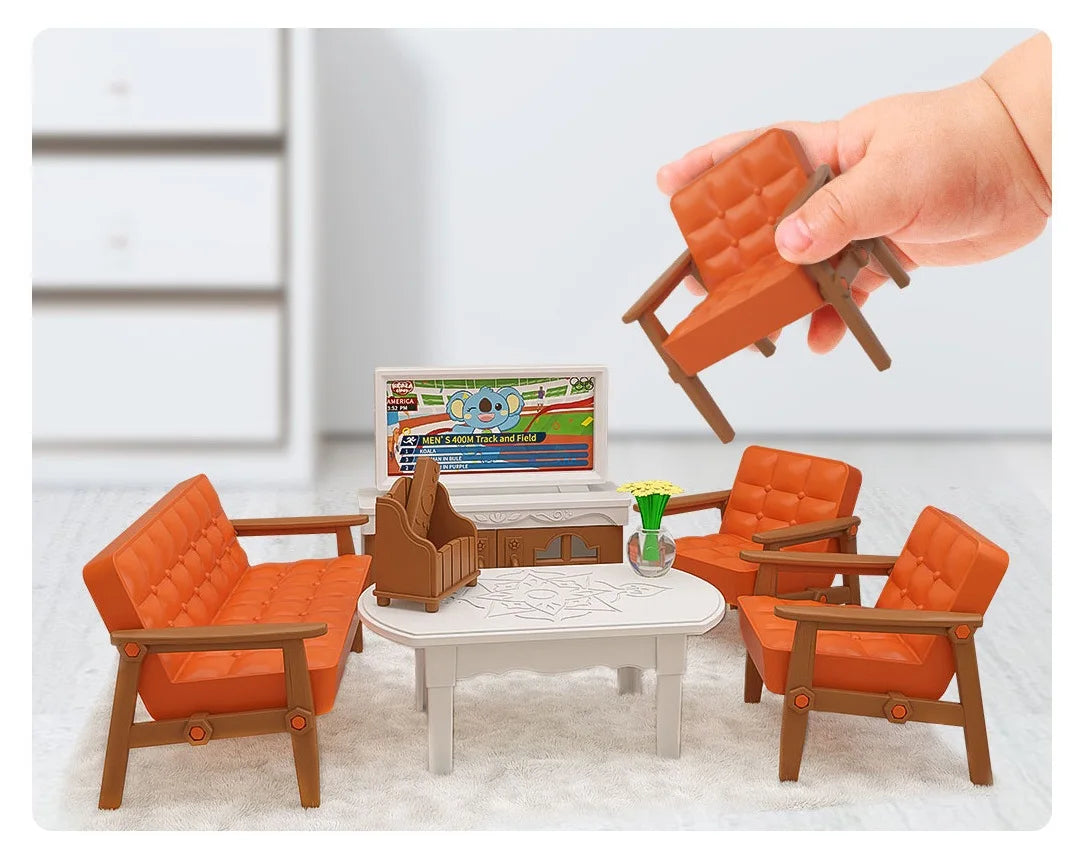 Mini Supermarket Dollhouse Toys Pretend Shopping Educational Play Set