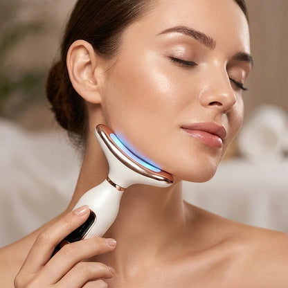7 Color LED EMS Face & Neck Massager LCD Beauty Skin Care Device