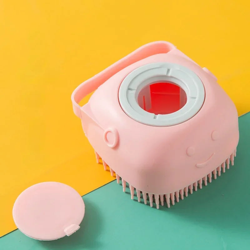 Dog Shampoo Brush Soft Silicone Bath Massager Grooming Brush for Cats