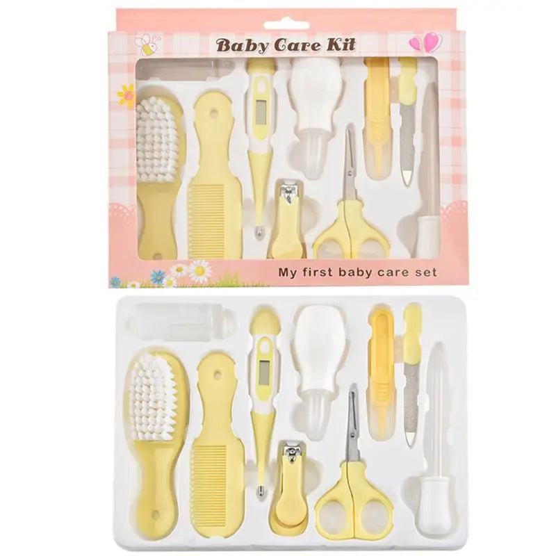 10PCS Baby Grooming Kit Newborn Health Care Nail Hair Thermometer Set