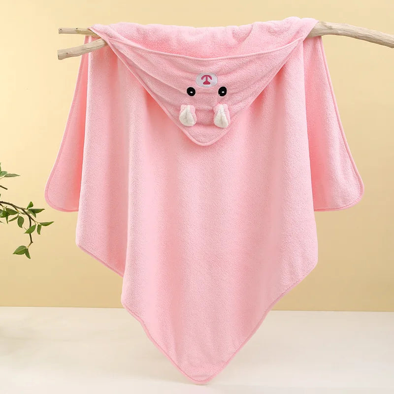 Baby Hooded Bath Towel Soft Absorbent Newborn Swaddle Wrap Blanket