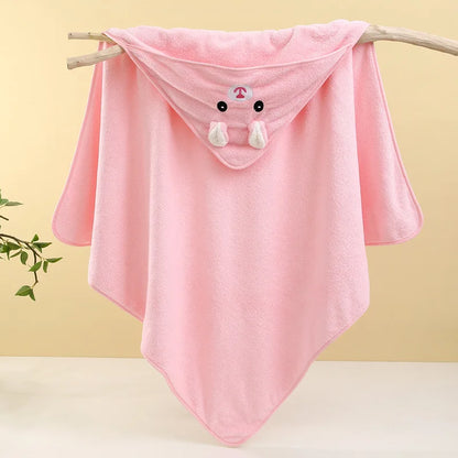Baby Hooded Bath Towel Soft Absorbent Newborn Swaddle Wrap Blanket