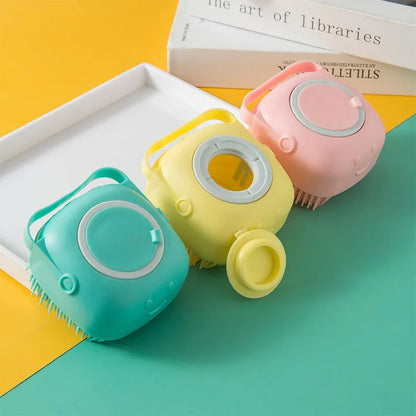 Dog Shampoo Brush Soft Silicone Bath Massager Grooming Brush for Cats