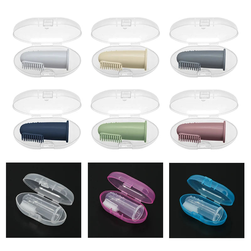 Baby Finger Toothbrush BPA-Free Silicone Infant Teeth Cleaning Brush