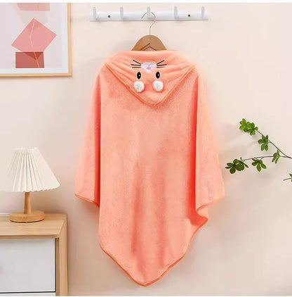 Baby Hooded Bath Towel Soft Absorbent Newborn Swaddle Wrap Blanket