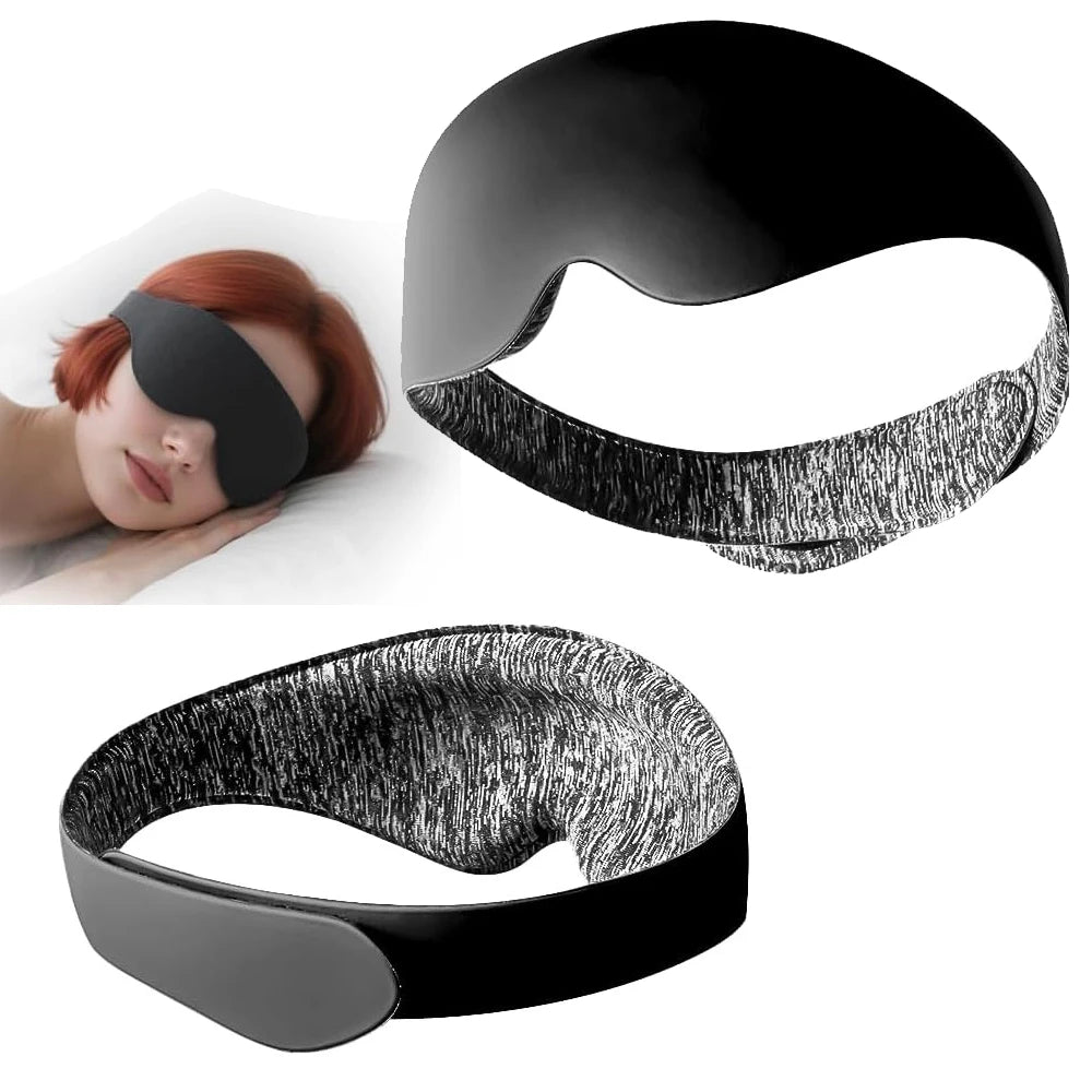 3D Sleep Mask Breathable Soft Eye Cover Light Blocking Adjustable Strap