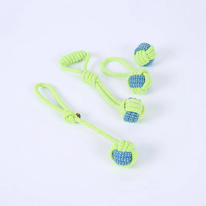 Dog Rope Chew Toy Interactive Cotton Ball Puppy Toy for Small Large Dogs