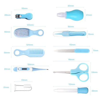 10PCS Baby Grooming Kit Newborn Health Care Nail Hair Thermometer Set