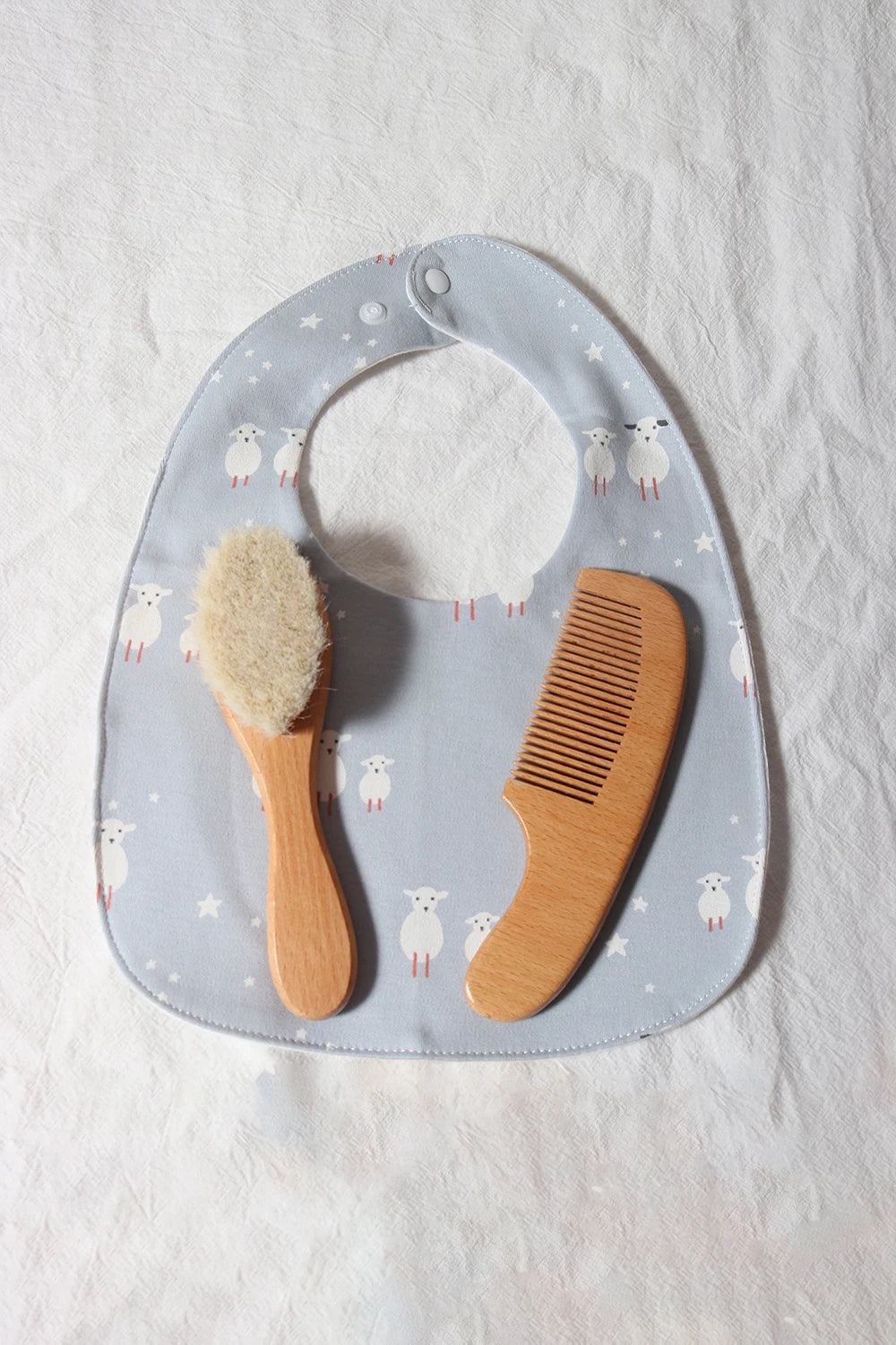 Baby Comb & Brush Set Newborn Grooming Kit Wooden Comb Hair Brush