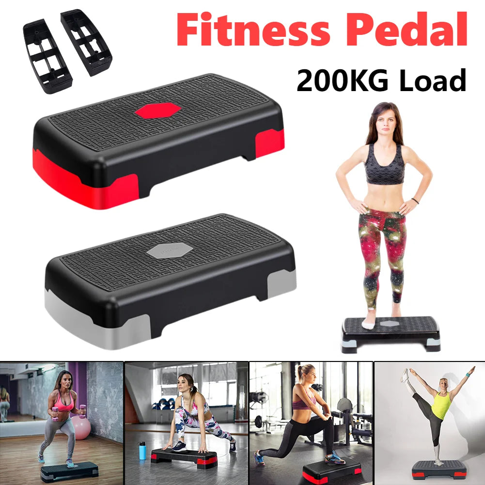 Aerobic Stepper 200KG Weight Capacity Fitness Step Pedal Home Gym