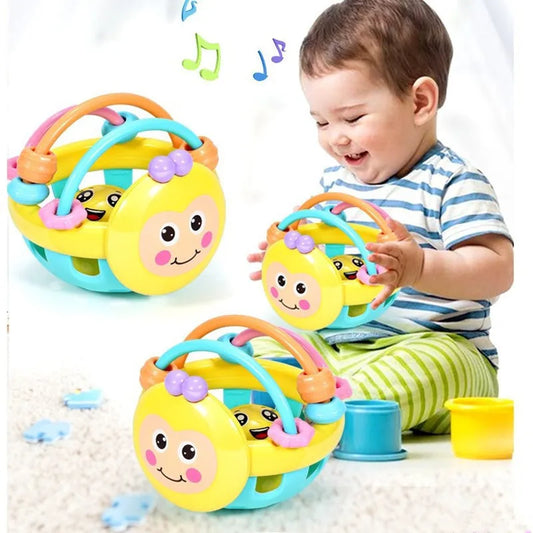 Baby Sensory Teething Toy Soft Rattle Grasping Ball Infant Educational Toy