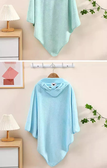Baby Hooded Bath Towel Soft Absorbent Newborn Swaddle Wrap Blanket