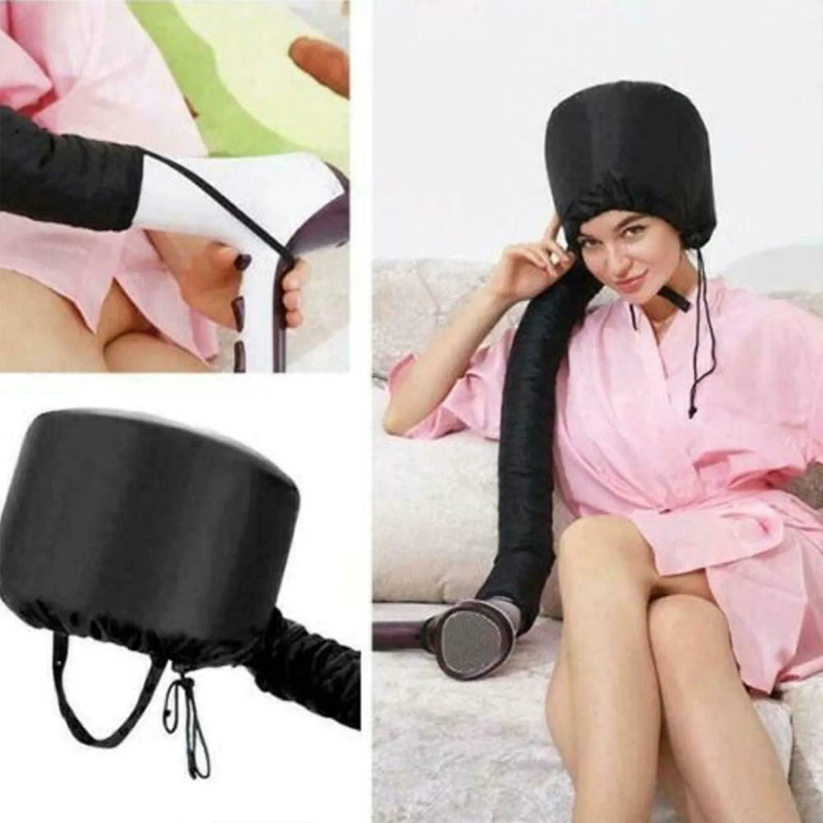 Hair Dryer Steamer Cap Reusable Hair Drying Heat Styling Care Hat