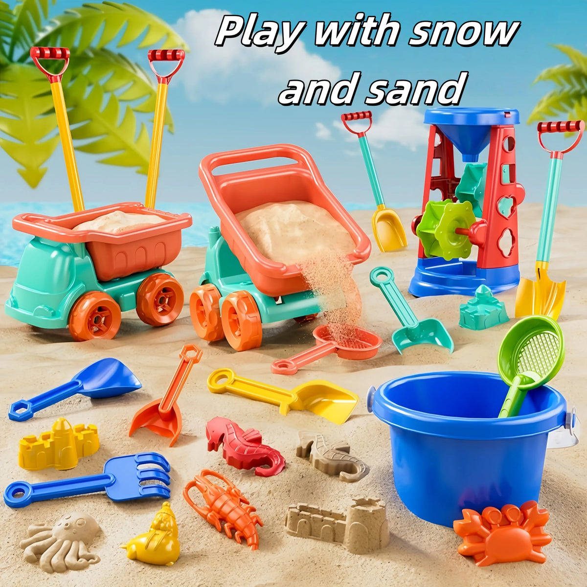 Kids Beach Toy Set Sand Digging Toys Outdoor Summer Play for Boys Girls