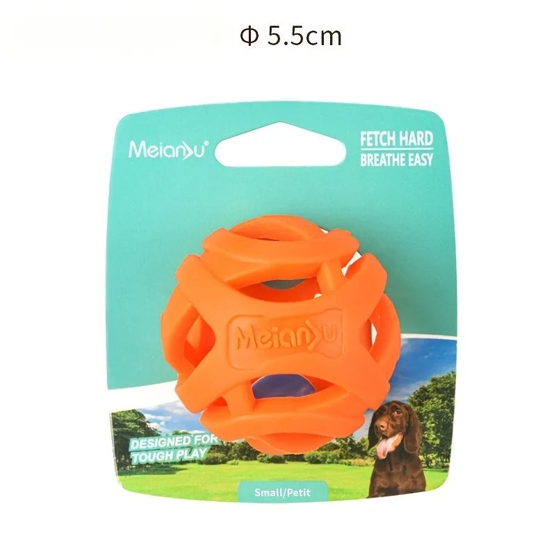 Dog Chew Ball Interactive Hollow Elastic Training Toy for Dogs & Puppies