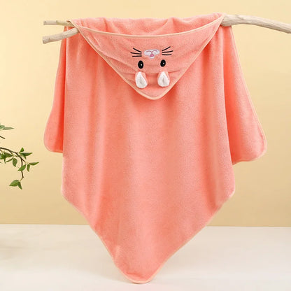Baby Hooded Bath Towel Soft Absorbent Newborn Swaddle Wrap Blanket