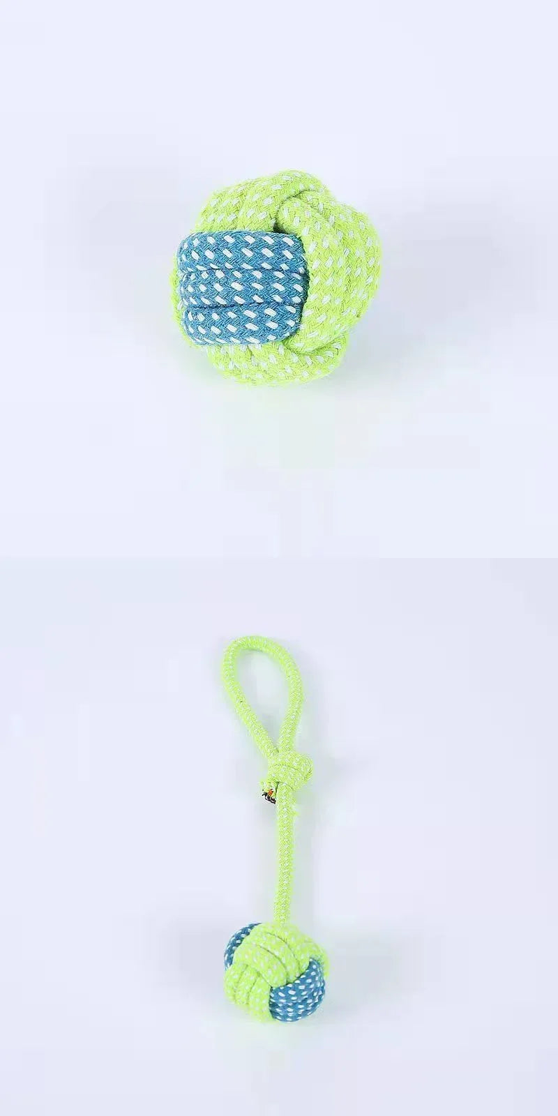Dog Rope Chew Toy Interactive Cotton Ball Puppy Toy for Small Large Dogs