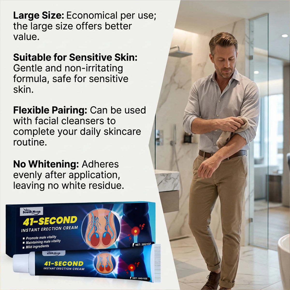 Men's Intimate Care Cream Gentle Moisturizing Skin Protection