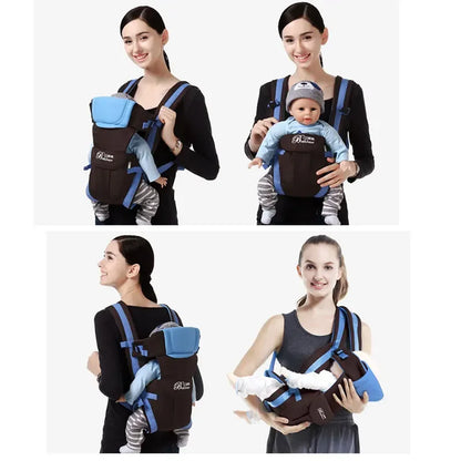 4-in-1 Baby Carrier Ergonomic Adjustable Sling Backpack Newborn Toddler