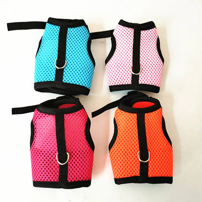 Rabbit Harness and Leash Set Soft Mesh Vest for Guinea Pig Hamster Bunny