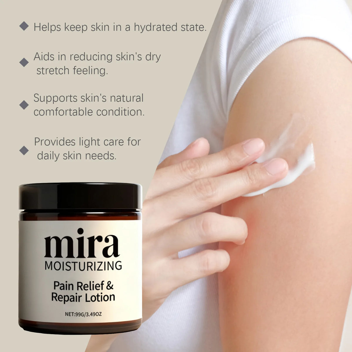 Body Lotion Daily Moisturizing Cream for Dry Skin Soft Smooth Non-Greasy