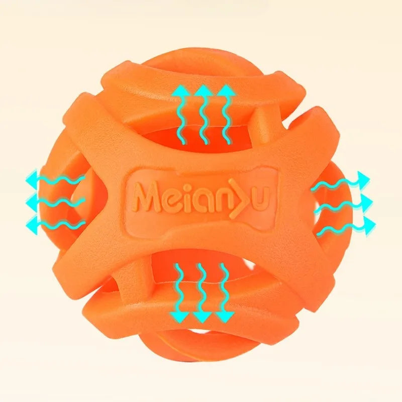Dog Chew Ball Interactive Hollow Elastic Training Toy for Dogs & Puppies
