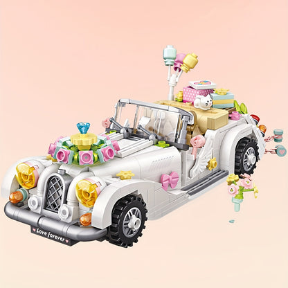 Kids Wedding Car Building Blocks Toy Set Pretend Play Construction