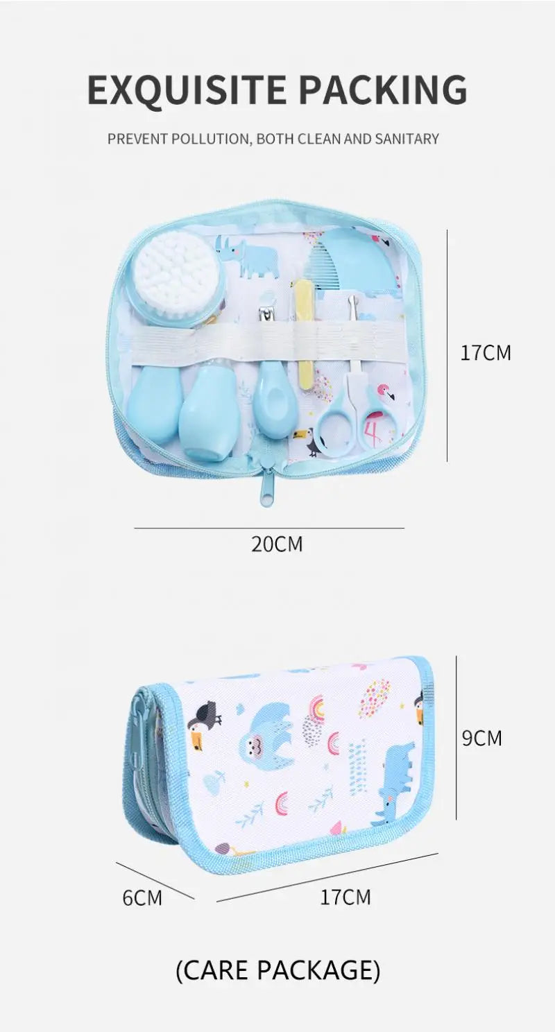 6PCS Baby Care Kit with Storage Bag Newborn Grooming Healthcare Set