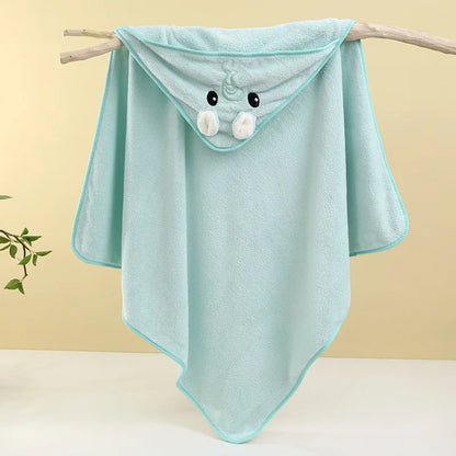 Baby Hooded Bath Towel Soft Absorbent Newborn Swaddle Wrap Blanket