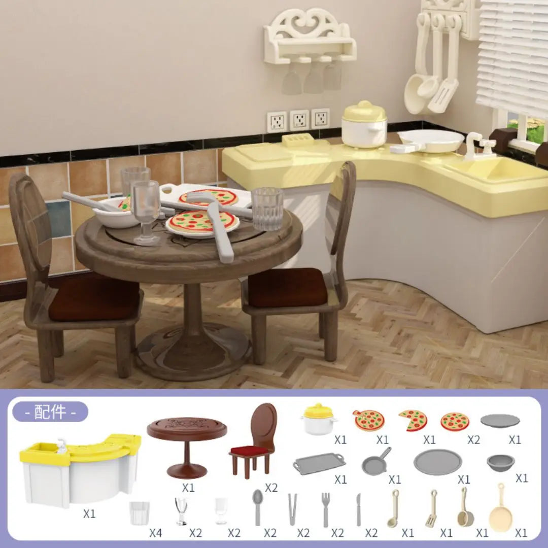 Mini Supermarket Dollhouse Toys Pretend Shopping Educational Play Set