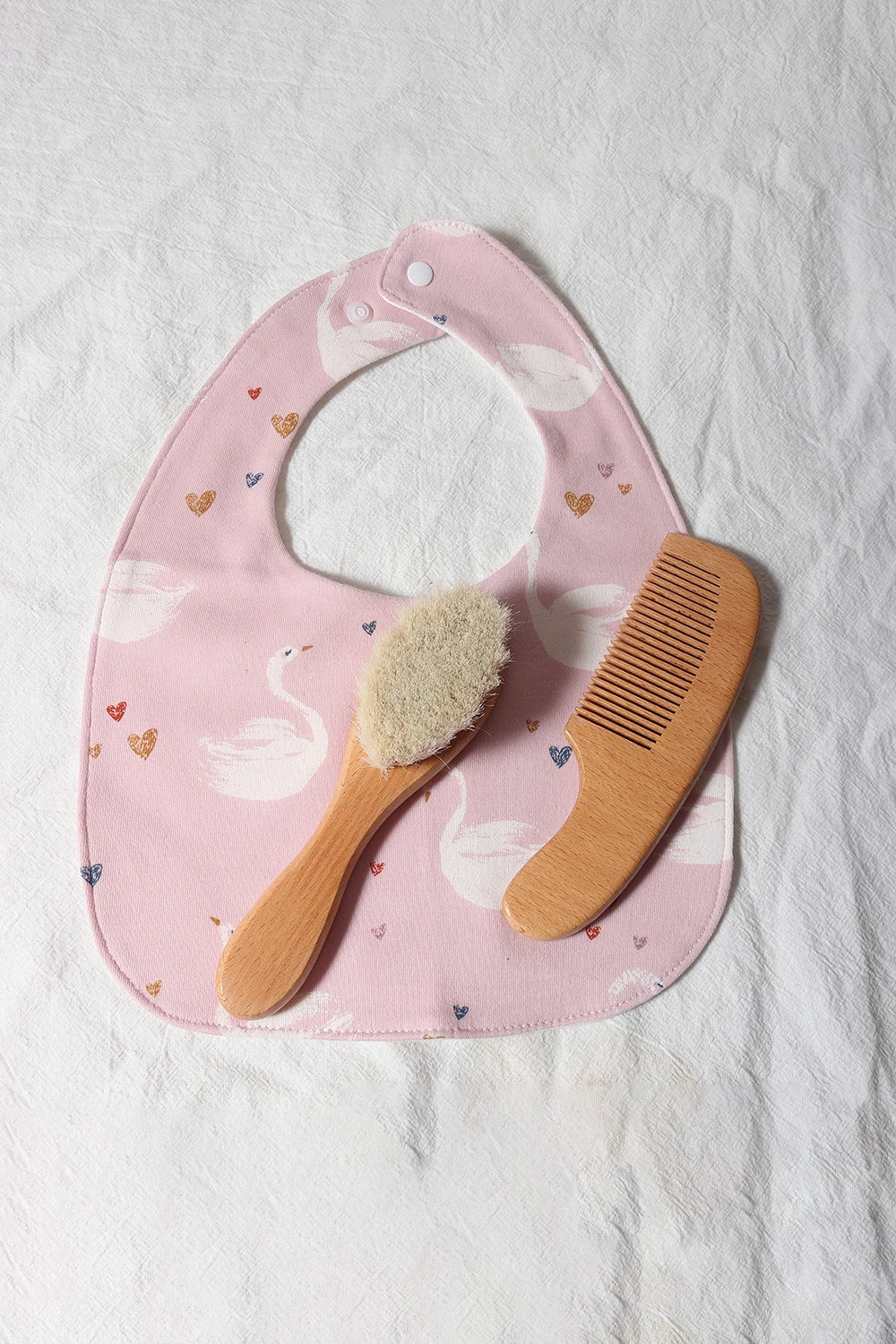 Baby Comb & Brush Set Newborn Grooming Kit Wooden Comb Hair Brush