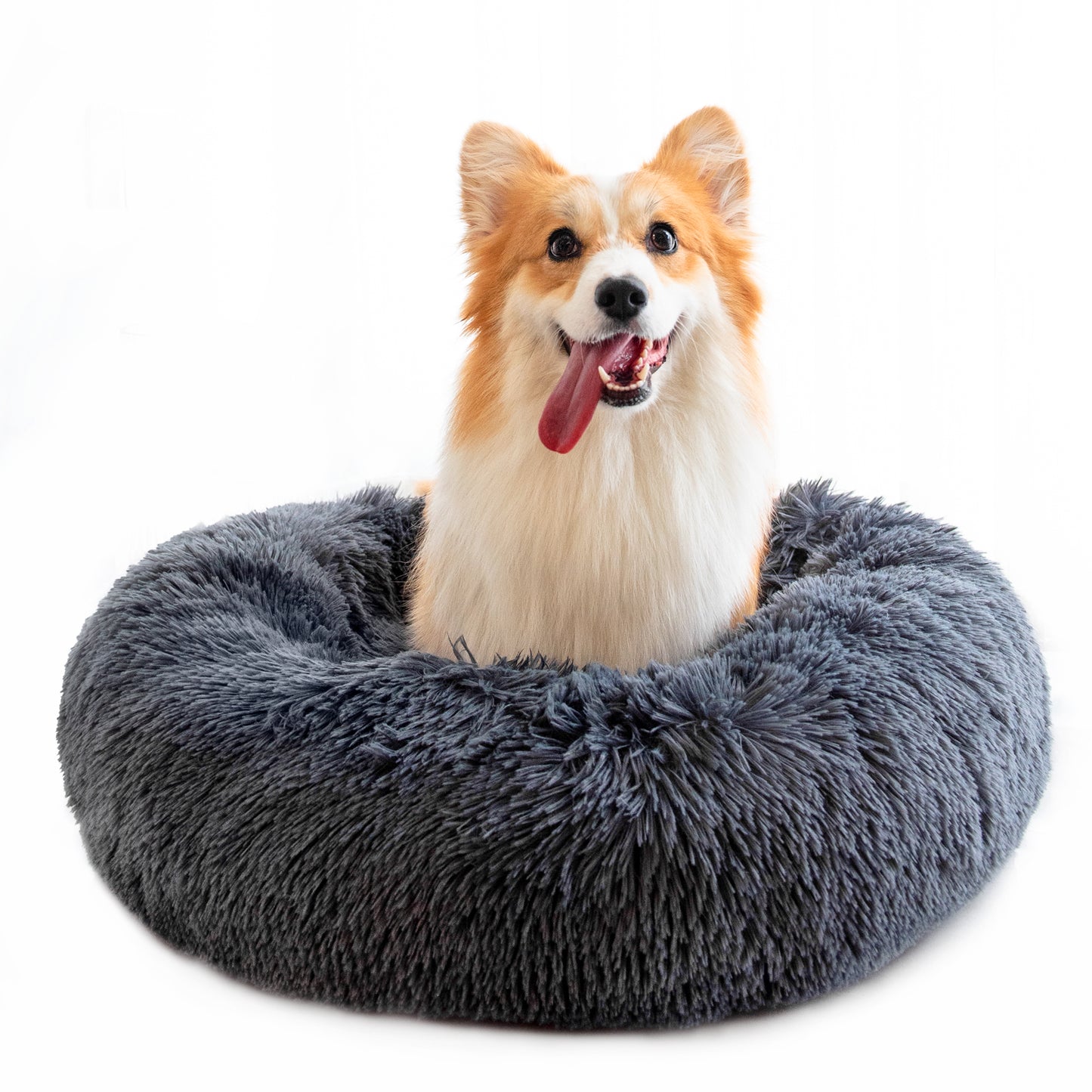 Cozy Round Plush Dog Bed – Soft, Washable & Perfect for Small Dogs